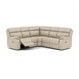 Galaxy Corner Recliner Sofa - Combination 3 2 Corner 2 with 2 Power Recliners Cat 20S - Left Hand Facing - Power Recliner with USB - BXS-041E SILVER GREY - thumbnail 1