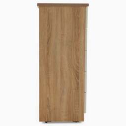 Catania Gloss 5 Drawer Cabinet - 5 Drawer Chest - Truffle Oak / Grey Gloss - thumbnail 4