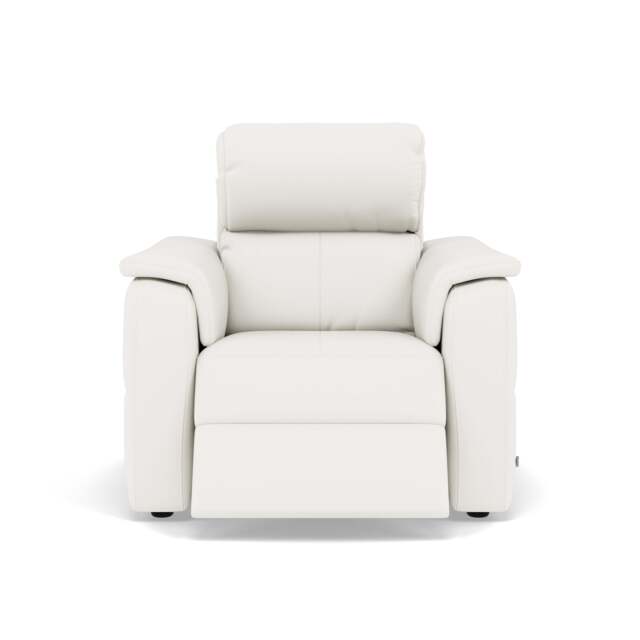 Nicoletti Giacomo Recliner Armchair - Power Recliner Chair Lumber Support CK Botero - Power With Power Headrest Footrest Lumbar & USB - Botero 2153 Bianco - image 1