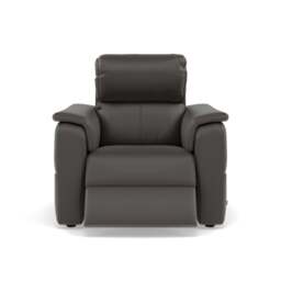 Nicoletti Giacomo Recliner Armchair - Power Recliner Chair Lumber Support CB Torello - Power With Power Headrest Footrest Lumbar & USB - Torello PS Grigio Scuro 327 - thumbnail 1