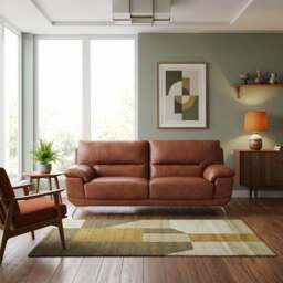 Zuco 2 Seater Sofa - 2 Seater Sofa Fabric - FAB-MEG-21  CHARCOAL GREY - thumbnail 2