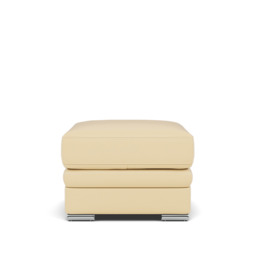 Gino Storage Footstool - Storage Stool Cat 60 - Cat-60/04 Montana Vanilla Cream / Metal Feet