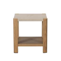 Axis Lamp Table - Lamp Table Travertine Effect / Oak - thumbnail 1