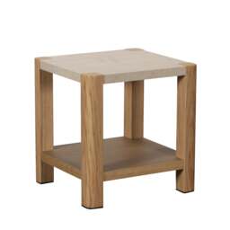 Axis Lamp Table - Lamp Table Travertine Effect / Oak - thumbnail 3