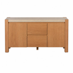 Axis Wide Sideboard - Wide Sideboard Travertine Effect / Oak - thumbnail 1