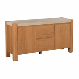 Axis Wide Sideboard - Wide Sideboard Travertine Effect / Oak - thumbnail 3