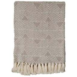 Triangle Stitch Throw Cream - Triangle Stitch Throw Natural 130X180CM - thumbnail 1