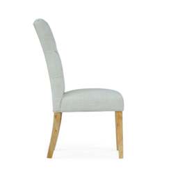 Navarre Pair of Natural Buttonback Dining Chairs - Button Back Dining Chair - Pair Natural - thumbnail 4
