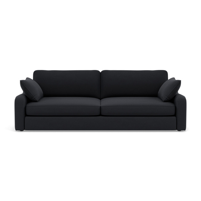 Thalia 3 Seater Sofa - Large Split Sofa Grade B - Split Back Frame - Standard Back / Plush Velvet Charcoal - image 1
