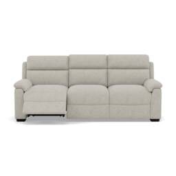 Eldon 3 Seater Power Recliner - 2.5 Seater Sofa 2 Power Recliners Fabric - Power Recliner Power Footrest Headrest & USB - FAB-MIL-104 OYSTER - thumbnail 1