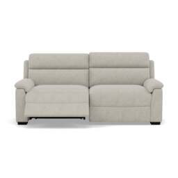 Eldon 3 Seater Power Recliner - 2.5 Seater Sofa 2 Power Recliners Fabric - Power Recliner Power Footrest Headrest & USB - FAB-MIL-104 OYSTER - thumbnail 1