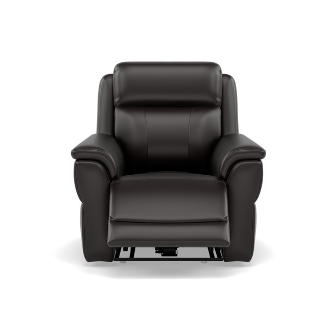 Juno Recliner Armchair - Power Recliner Chair Lumbar Support Cat 60 - Power with Power Lumbar & USB - Cat-60/09 Montana Black Coffee - image 1