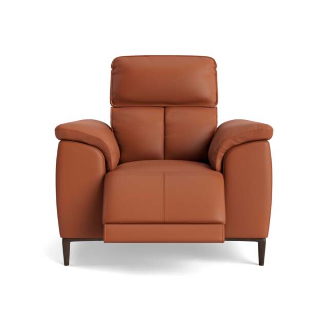 Loma Recliner Armchair - Power Recliner Chair USB Cat 20S - Power Recliner with USB - NWS-605D WARM BROWN - image 1