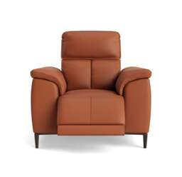Loma Recliner Armchair - Power Recliner Chair USB Cat 20S - Power Recliner with USB - NWS-605D WARM BROWN
