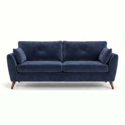 Zara 4 Seater Sofa - 4 Seater Sofa - Plush Navy / Light Feet - thumbnail 1
