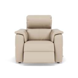 Nicoletti Giacomo Recliner Armchair - Power Recliner Chair Lumber Support CK Botero - Power With Power Headrest Footrest Lumbar & USB - Botero 2156 Crema - thumbnail 1