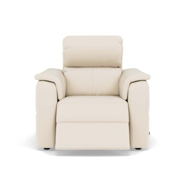 Nicoletti Giacomo Recliner Armchair - Power Recliner Chair Power Headrest CB Torello - Power with Power Headrest & USB - Torello PS Bianco 93 - image 1