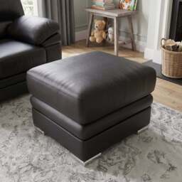 Gino Footstool - Footstool Cat 55 - Cat-55/72 New Club Dark Grey / Metal Feet - thumbnail 2