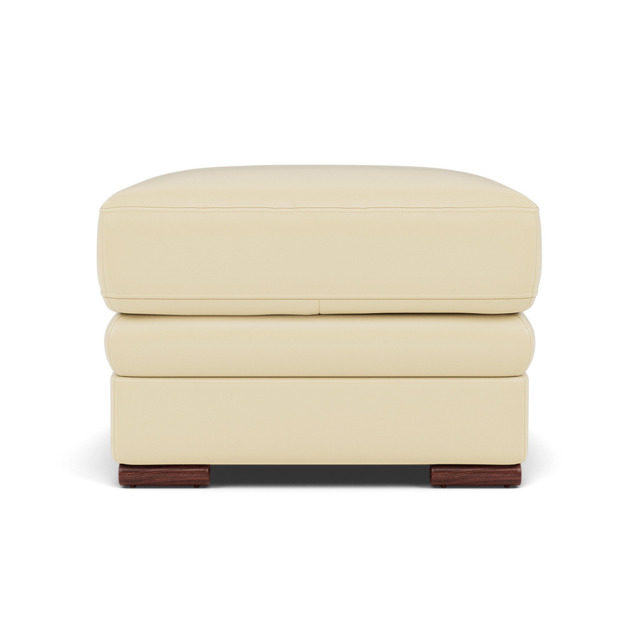Gino Footstool - Footstool Cat 60 - Cat-60/02 Montana Cool Cream / Wooden Feet - image 1