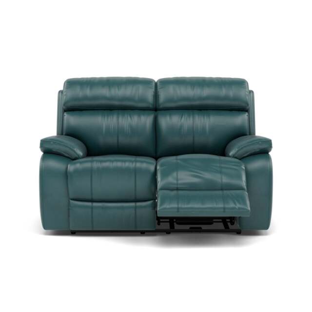 Galaxy 2 Seater Recliner Sofa - 2 Seater 2 Power Recliners Cat 20S - Power Recliner with USB - BVS-301E LAKE GREEN - image 1