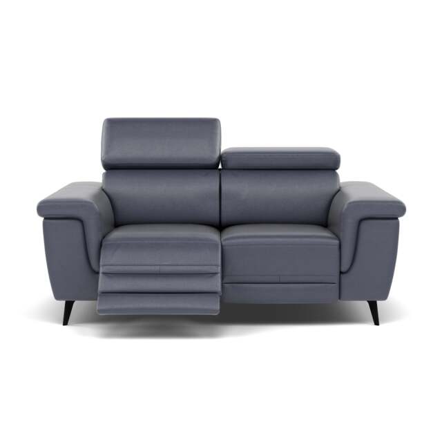 Sparta 2 Seater Recliner Sofa - 2 Str W/ 2 Power Recliner W/ 2 Power Headrest Cat NL/O/S - Power with Power Headrest & USB - NL5100 New York Dark Blue - image 1