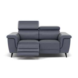 Sparta 2 Seater Recliner Sofa - 2 Str W/ 2 Power Recliner W/ 2 Power Headrest Cat NL/O/S - Power with Power Headrest & USB - NL5100 New York Dark Blue
