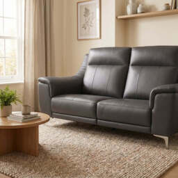 Nicoletti Carmen 3 Seater Sofa - 3 Seater Sofa CB - Feet: Shiny Metal / Torello PS Chocol -S 91 - thumbnail 4