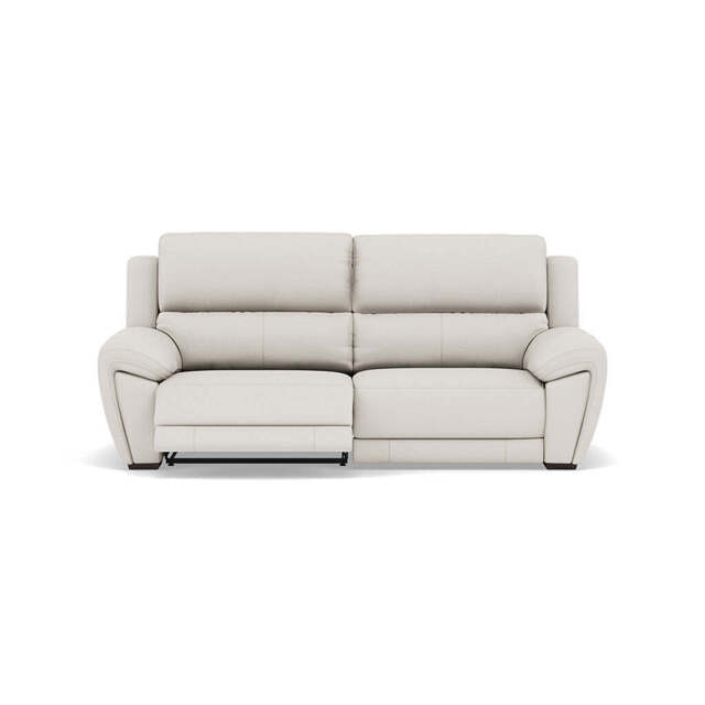 Echo 3 Seater Recliner Sofa - 2.5 Seater Sofa 2 Power Recliners Lumber Support Cat 25S - Power With Power Headrest Footrest Lumbar & USB - NCS-744D STAR WHITE - image 1
