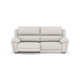Echo 3 Seater Recliner Sofa - 2.5 Seater Sofa 2 Power Recliners Lumber Support Cat 25S - Power With Power Headrest Footrest Lumbar & USB - NCS-744D STAR WHITE - thumbnail 1