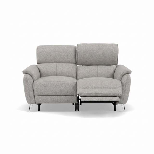 Sol 2 Seater Recliner Sofa - 2 Seater Power Recliner Sofa with Head Tilt F6 - Dexter Stone 43502 - image 1