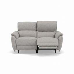 Sol 2 Seater Recliner Sofa - 2 Seater Power Recliner Sofa with Head Tilt F6 - Dexter Stone 43502