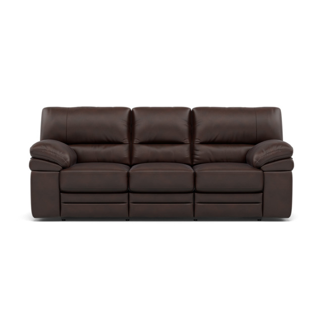 Gino 3 Seater Recliner Sofa - 3 Seater Power Recliner Sofa with USB Cat 60 - Power Recliner with USB - Cat-60/08 Montana Chocolate - image 1