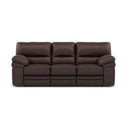 Gino 3 Seater Recliner Sofa - 3 Seater Power Recliner Sofa with USB Cat 60 - Power Recliner with USB - Cat-60/08 Montana Chocolate