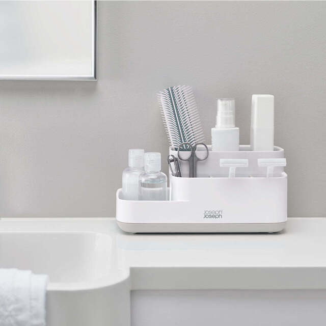 Joseph Joseph Bathroom Grey Caddy - Easy Store Bathroom Caddy White & Grey - image 1
