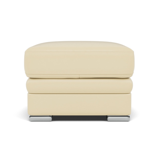 Gino Footstool - Footstool Cat 60 - Cat-60/02 Montana Cool Cream / Metal Feet - image 1