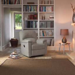 G Plan Chloe Small Recliner Armchair - Small Power Recliner Chair Grade L - Power Recliner - L852 Cambridge Petrol Blue - thumbnail 2