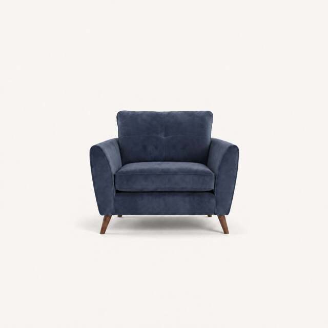 Zara Armchair - Armchair - Plush Navy / Light Feet - image 1