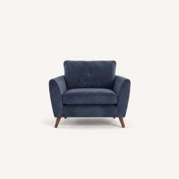 Zara Armchair - Armchair - Plush Navy / Light Feet - thumbnail 1