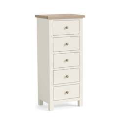 Elmstead White 5 Drawer Tall Chest - 5 Drawer Tall Chest Coconut White - thumbnail 2