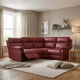 Fara Small Corner Recliner Sofa - Combination 5 2 Corner 1 with 2 Power Recliners Fabric - Left Hand Facing - Power Recliner with USB - BFA-BLJ-088 CHARCOAL GREY - thumbnail 2