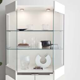 Imperia 2 Door Sideboard - 2 Door Curio Cabinet White High Gloss - thumbnail 3