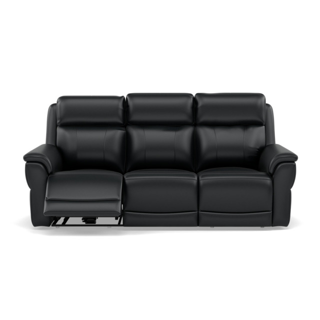 Juno 3 Seater Recliner Sofa - 3 Seater Power Recliner Sofa with USB Cat 60 - Power Recliner with USB - Cat-60/25 Montana Charcoal - image 1