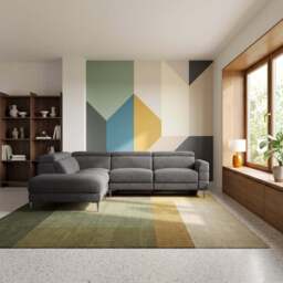 Hoy Corner Sofa - Combination 2 - Right Hand Facing Sofa Corner Group Fabric - Right Hand Facing - KB-1285-UK Darwin Ivory - thumbnail 2