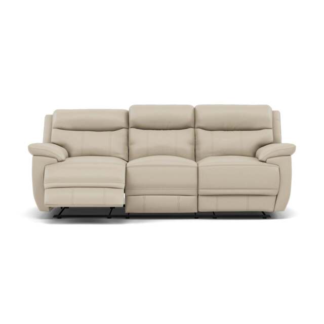 Tranquil 3 Seater Recliner Sofa - 3 Seater Sofa 2 Manual Recliners Cat BX - Manual Recliner - BXS-041E SILVER GREY - image 1