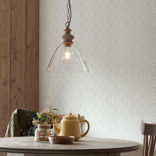 Cotswold 1 Cream Pendant Light - DHD Cotswold 1 Pendant Light Natural Ash - image 1