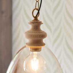Cotswold 1 Cream Pendant Light - DHD Cotswold 1 Pendant Light Natural Ash - thumbnail 3