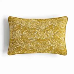 William Morris At Home Larkspur Yellow Cushion - Larkspur Cushion Tumeric - thumbnail 2
