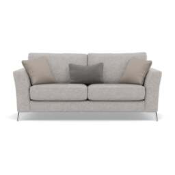 Chilton Small 3 Seater Sofa - 2.5 Seater Sofa Fabric - Chrome Feet / Barley Clay