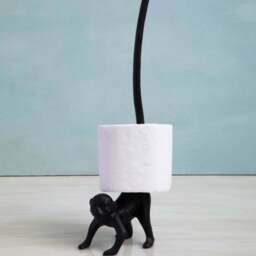 Fauna Black Finish Monkey Toilet Roll Holder - Fauna Black Finish Monkey Toilet Roll Holder - thumbnail 1
