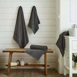 Mosley Towel Dark Grey - SALE Mosley Hand Towel Charcoal